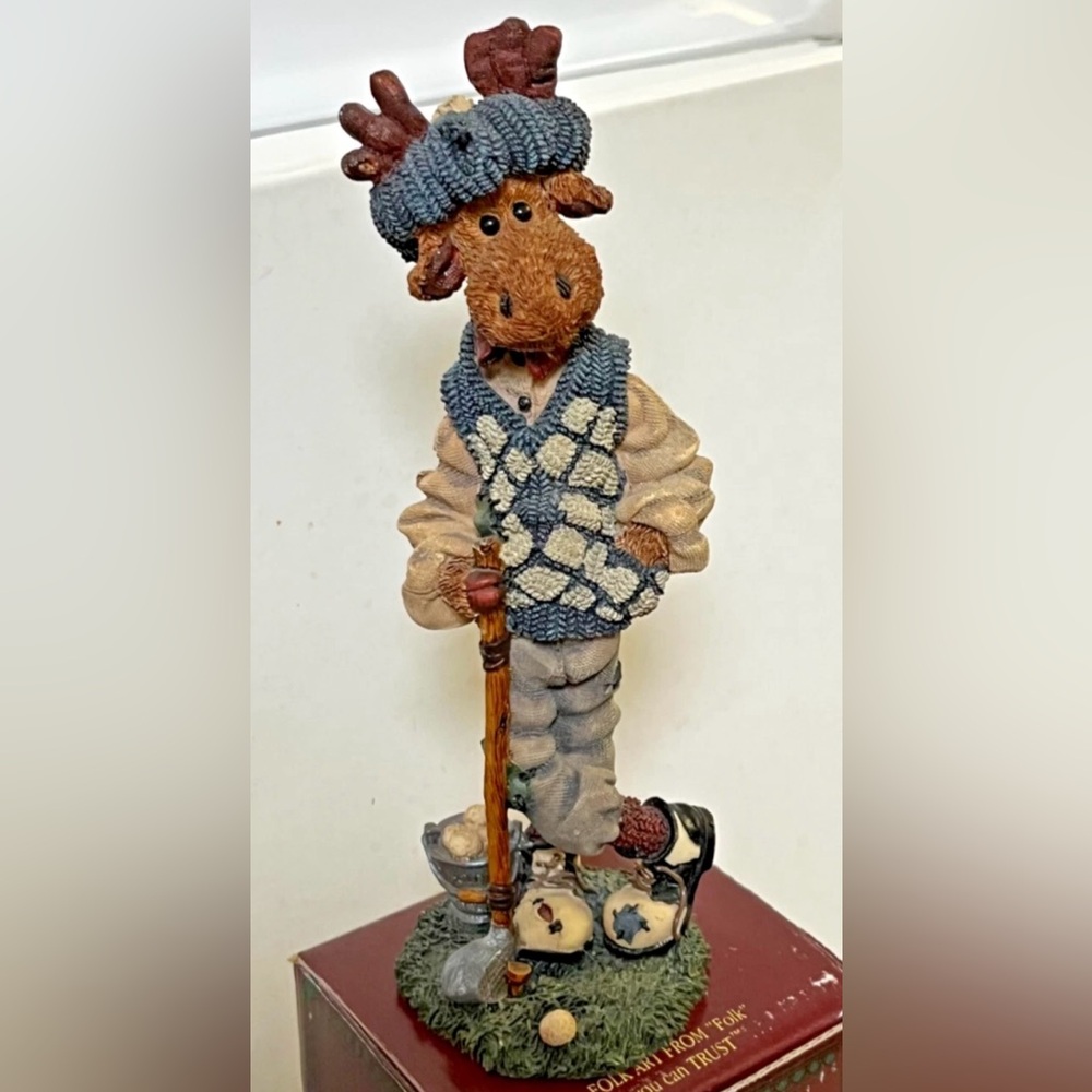 Boyds Bears Folkstone- Ziggy…. The Duffer Moose Golf Golfing Sports
